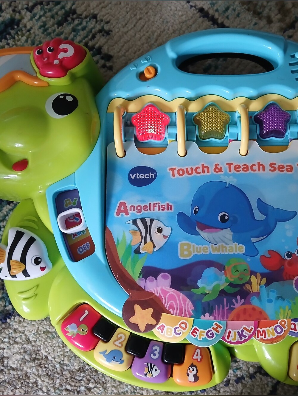 VTech Touch and Teach Sea Turtle Interactive Learning Book, Working!       #232